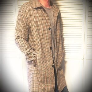Topman men’s plaid trench coat